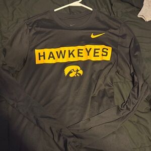 Nike Black and Yellow Hawkeyes Long Sleeve Shirt